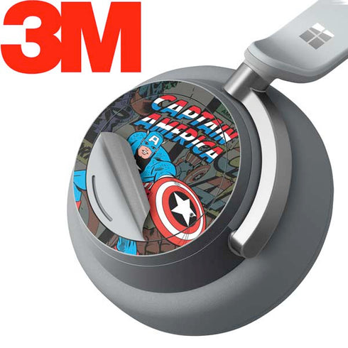 Marvel Classic Comics Captain America Vintage Surface Headphones Skin